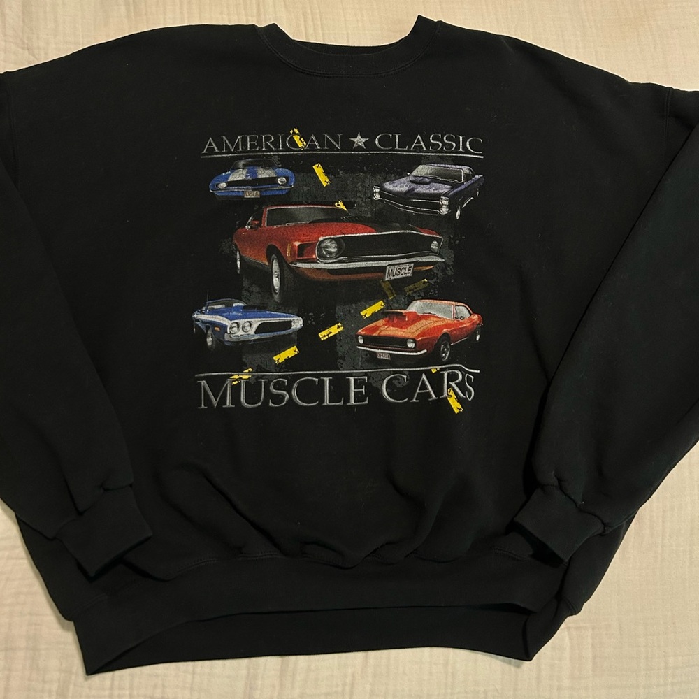vintage muscle cars american classic crewneck hoodie
